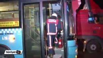 Okmeydanı'nda halk otobüsüne molotoflu saldırı