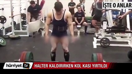 Halter kaldırırken kol kası yırtıldı