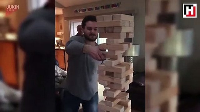 Şimdiye kadar yapılmış en muhteşem jenga hamlesi!