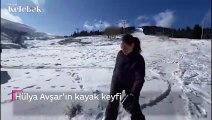 Hülya Avşar'ın kayak keyfi