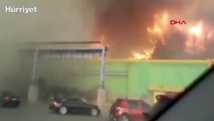 Yangın sırasında hortum çıktı  otomobili havaya yükselince beli kırıldı