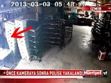 HIRSIZLAR ÖNCE KAMERAYA SONRA POLİSE YAKALANDI