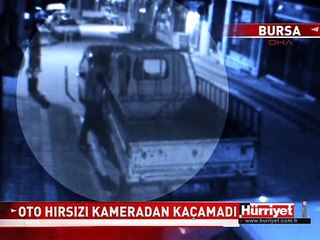 OTO HIRSIZI KAMERADAN KAÇAMADI