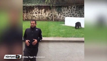 Arkasından sinsice yaklaştı ve...