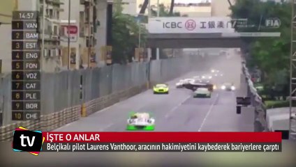 Yarış pistindeki feci kaza kamerada