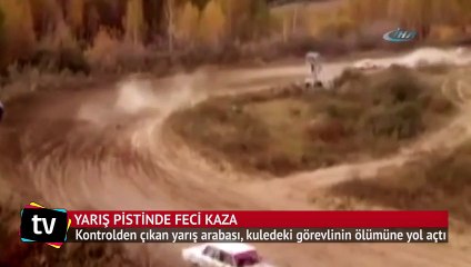 Yarış pistinde feci kaza