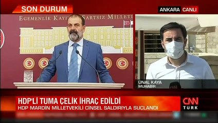 Cinsel saldırıyla suçlanan vekil Tuma Çelik, HDP'den ihraç edildi