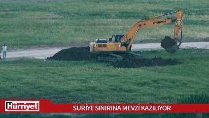 Suriye sınırına mevzi kazılıyor