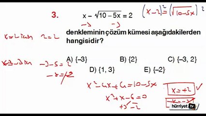 MATEMATİK SORULARININ ÇÖZÜMLERİ