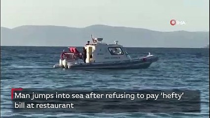 Man jumps into sea after refusing to pay ‘hefty’ bill at restaurant