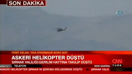 Şırnak'ta askeri helikopter düştü