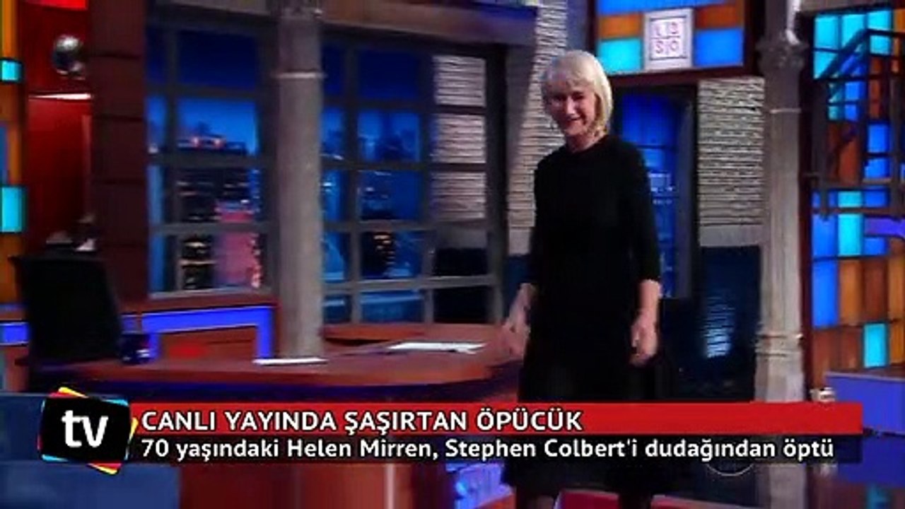 Helen Mirren'dan şaşırtan öpücük