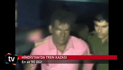 Hindistan'da tren kazası En az 90 ölü