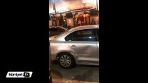 Sarhoş kadın taksiyi mahvetti