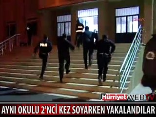 İLK GİRİŞTE KAMERAYA İKİNCİ DE POLİSE YAKALANDILAR