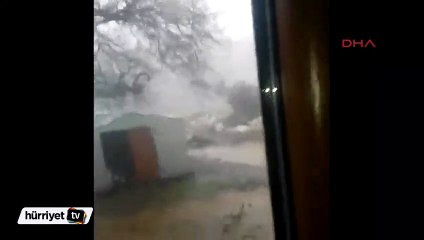 Marmaris'te hortum büyük hasara yol açtı