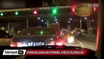 Otomobil hırsızı polisin üzerine aracı sürdü olay yerinde can verdi