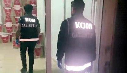 GAZİANTEP'TE BANDROLSÜZ 4 MİLYON 40 BİN MAKARON ELE GEÇİRİLDİ