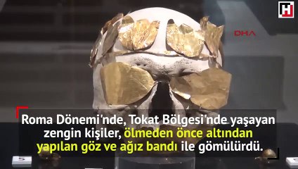 Roma döneminin altın göz ve ağız bandı eserleri bu müzede