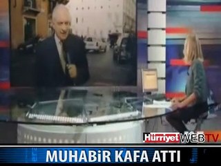 CANLI YAYINDA KAFA ATTI