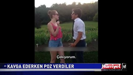 KAVGA EDERKEN BİR ANDA KAMERAYA DÖNDÜLER VE...