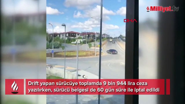 Drift yapan sürücünün ehliyeti iptal edildi!