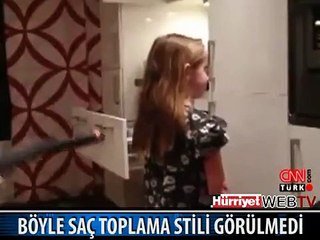BÖYLE SAÇ TOPLAMA STİLİ GÖRÜLMEDİ