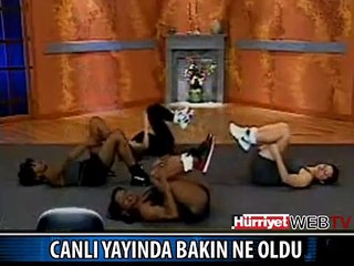 TV'DE SPOR YAPTIRAN KADIN BAKIN NE YAPTI