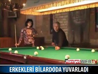 ERKEKLERİ BİLARDODA FENA YENDİ