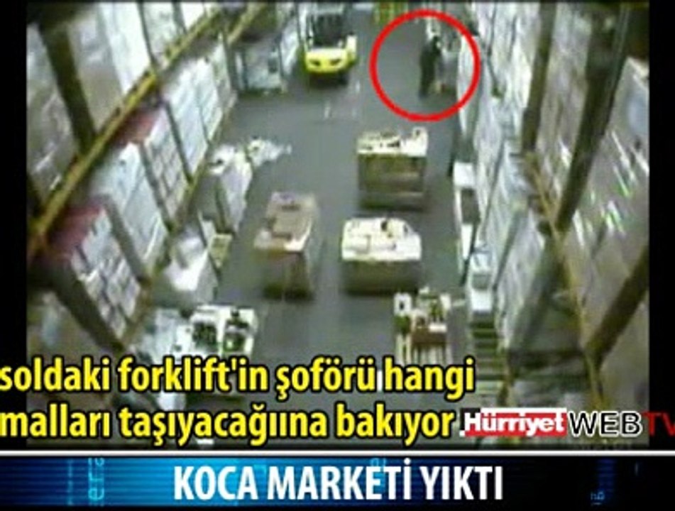 MARKETİ YERLE BİR ETTİ