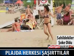 PLAJDA BÖYLE TUZAK KURDULAR