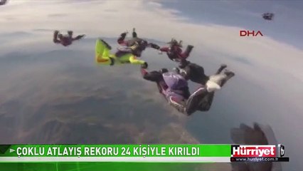 ÇOKLU ATLAYIŞ REKORU 24 KİŞİYLE KIRILDI