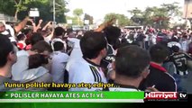 POLİSLER HAVAYA ATEŞ AÇTI VE