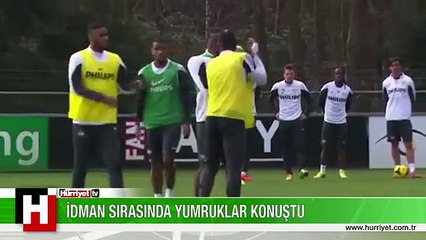 Psv idmanında Memphis Depay ve Joshua Brenet yumruk yumruğa birbirine girdi