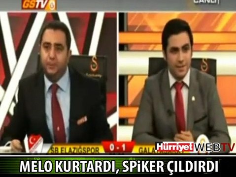 MELO GOLÜ KURTARDI GS SPİKERİ CANLI YAYINDA BÖYLE ÇILDIRDI