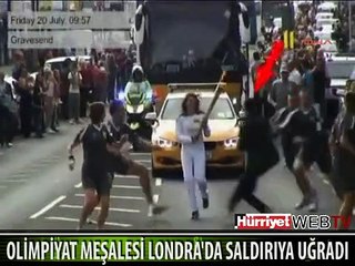 OLİMPİYAT MEŞALESİ BÖYLE SALDIRIYA UĞRADI