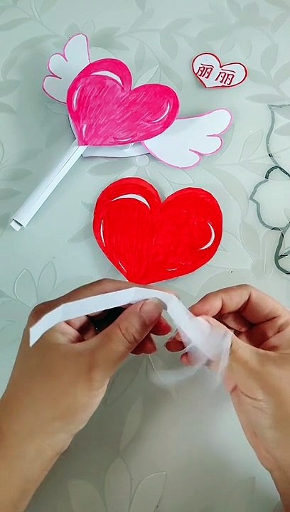 swing and hearts from paper