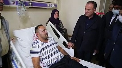 Yaralı işçi gözyaşlarını tutamadı… Bakan Bozdağ: İnşallah bundan sonra…