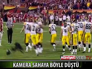 SAHANIN ORTASINA "GÖKTEN" KAMERA DÜŞTÜ