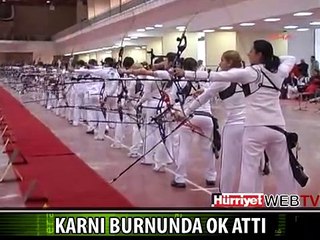 HAMİLE KADIN OKCU TÜRKİYE ŞAMPİYONASINDA
