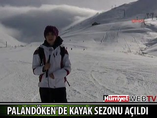 PALANDÖKEN'DE KAYAK SEZONUNU ERKEN BAŞLADI
