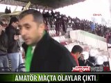 ADANA'DA AMATÖR MAÇTA TARAFTARLAR BİRBİRİNE GİRDİ