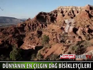 DAĞ BİSİKLETÇİLERİNDEN İNANILMAZ HAREKETLER