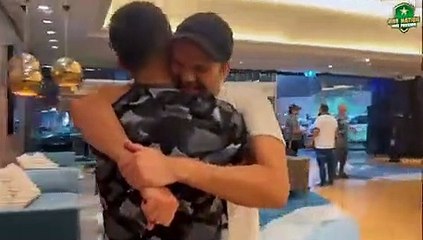 Shaheen Afridi and  Fakhar Zaman Live reunite with Pakistan T20WorldCup    squad in Brisban