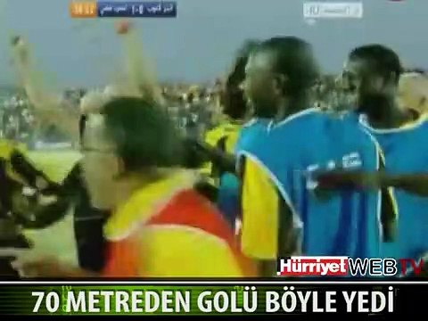 70 METREDEN GOLÜ İŞTE BÖYLE YEDİ