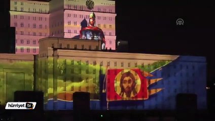 Moskova'daki Uluslararası Işık Festivali büyüledi