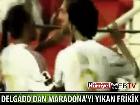 DELGADO'NUN BU GOLÜ MARADONA'YI ÇILDIRTTI