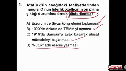 İNKILAP TARİHİ VE ATATÜRKÇÜLÜK SORULARININ ÇÖZÜMLERİ