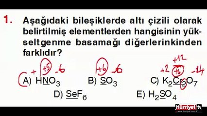 KİMYA SORULARININ ÇÖZÜMLERİ