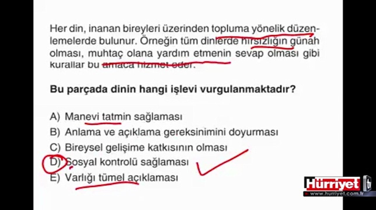 SEÇMELİ DERS SORULARININ ÇÖZÜMLERİ